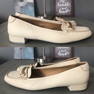 PRADA Ivory Logo Slip On Loafers Slides Flats
